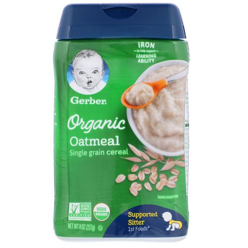 Gerber, 1st Foods, Organic Oatmeal, Single Grain Cereal, 8 oz (227 g) Review