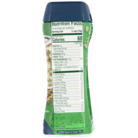 Varmt Spannmål För Barn, Barnfoder, Barn, Baby: Gerber, Organic Oatmeal Cereal, Sitter, Millet Quinoa, 8 oz (227 g)