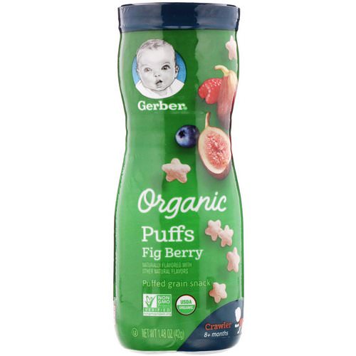 Gerber, Organic Puffs, Fig Berry, 1.48 oz (42 g) Review