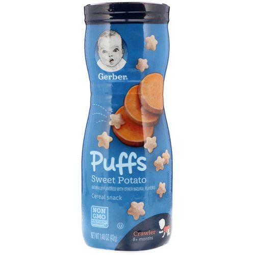 Gerber, Puffs Cereal Snack, Crawler, 8+ Months, Sweet Potato, 1.48 oz (42 g) Review