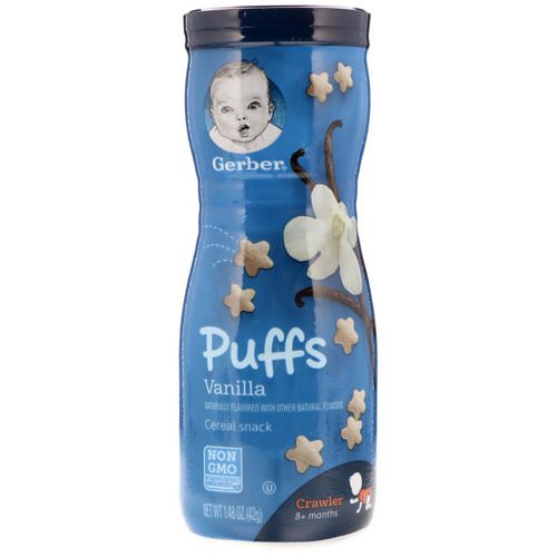 Gerber, Puffs Cereal Snack, Vanilla, 8+ Months, 1.48 oz (42 g) Review