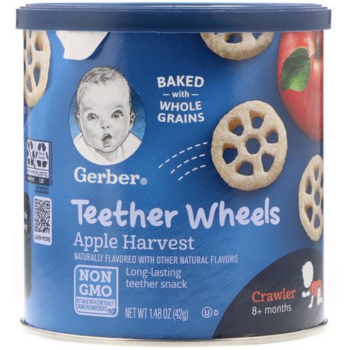 Gerber, Teether Wheels, Crawler, 8+Months, Apple Harvest, 1.48 oz (42 g) Review