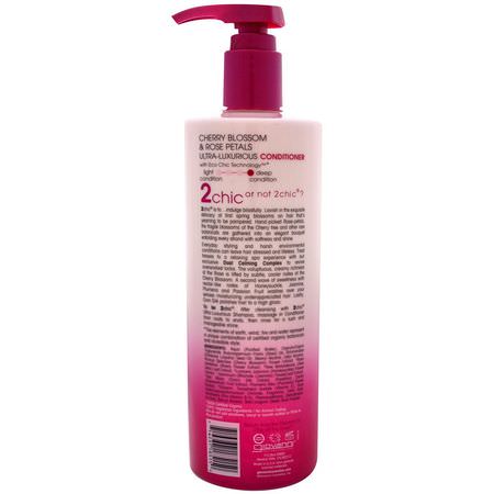 Balsam, Hårvård, Bad: Giovanni, 2chic, Ultra-Luxurious Conditioner, to Pamper Stressed Out Hair, Cherry Blossom & Rose Petals, 24 fl oz (710 ml)