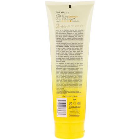 Schampo, Hårvård, Bad: Giovanni, 2chic, Ultra-Revive Shampoo, for Dry, Unruly Hair, Pineapple & Ginger, 8.5 fl oz (250 ml)