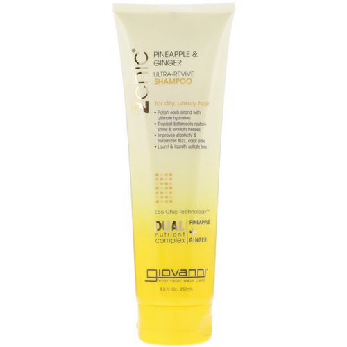 Giovanni, 2chic, Ultra-Revive Shampoo, for Dry, Unruly Hair, Pineapple & Ginger, 8.5 fl oz (250 ml) Review