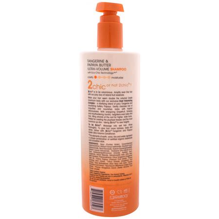Schampo, Hårvård, Bad: Giovanni, 2chic, Ultra-Volume Shampoo, for Fine Limp Hair, Tangerine & Papaya Butter, 24 fl oz (710 ml)