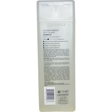 Schampo, Hårvård, Bad: Giovanni, Golden Wheat Deep Cleanse Shampoo, 8.5 fl oz (250 ml)