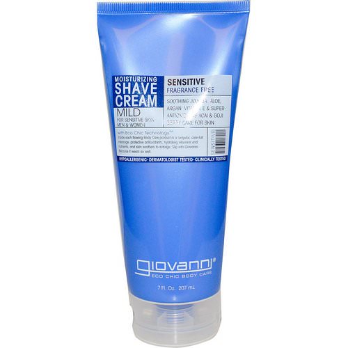 Giovanni, Moisturizing Shave Cream, Sensitive, Fragrance Free, 7 fl oz (207 ml) Review