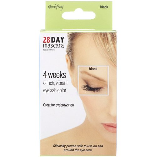 Godefroy, 28 Day Mascara, Eyelash Gel Tint Kit, Black, 25 Application Kit Review