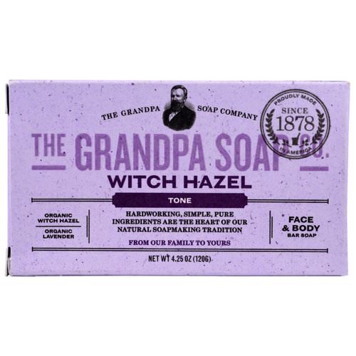 Grandpa's, Face & Body Bar Soap, Tone, Witch Hazel, 4.25 oz (120 g) Review
