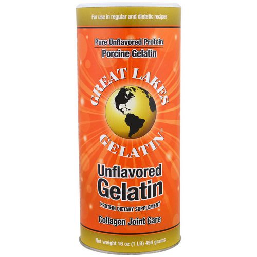 Great Lakes Gelatin Co, Porcine Gelatin, Collagen Joint Care, Unflavored, 16 oz (454 g) Review