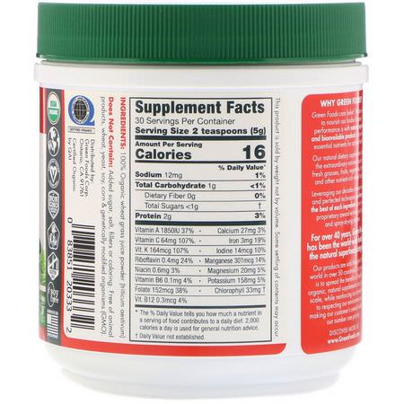 Vetegräs, Superfoods, Green, Supplements: Green Foods, Organic & Raw, Wheatgrass Shots, 5.3 oz (150 g)