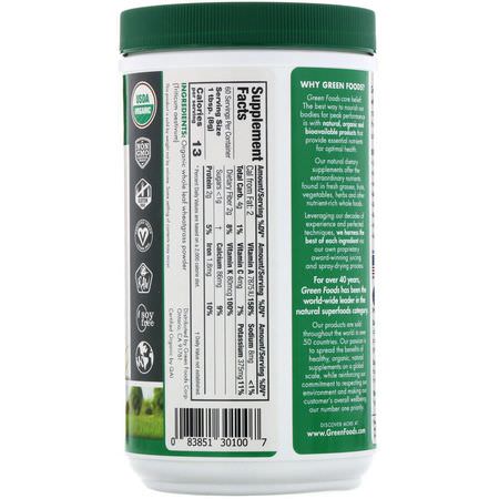 Vetegräs, Superfoods, Greener, Kosttillskott: Green Foods, Organic and Raw Wheatgrass Powder, 16.9 oz (480 g)