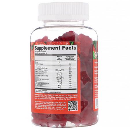 Vitamin B-Komplex, Vitamin B, Vitaminer, Kosttillskott: Gummiology, Adult B Complex Gummies, Natural Strawberry Flavor, 100 Vegetarian Gummies