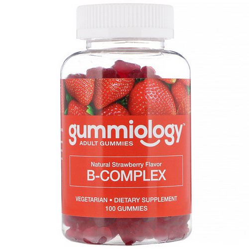 Gummiology, Adult B Complex Gummies, Natural Strawberry Flavor, 100 Vegetarian Gummies Review