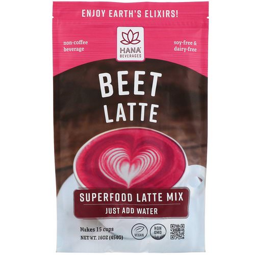 Hana Beverages, Beet Latte, Non-Coffee Superfood Beverage, 16 oz (454 g) Review