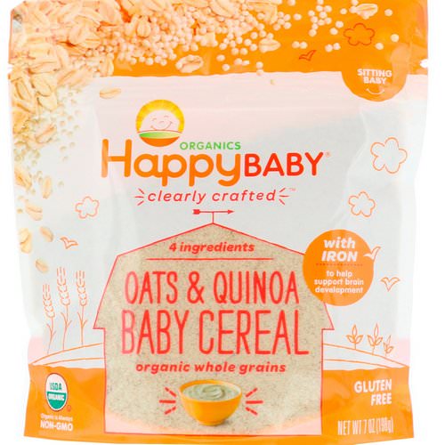 Happy Family Organics, Clearly Crafted, Oats & Quinoa Baby Cereal, 7 oz (198 g) Review