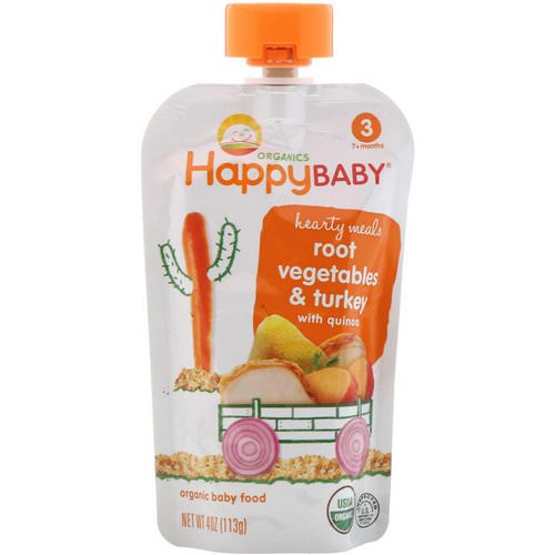 Happy Family Organics, Organic Baby Food, Hearty Meals, Root Vegetables & Turkey with Quinoa, Stage 3, 4 oz (113 g) Review