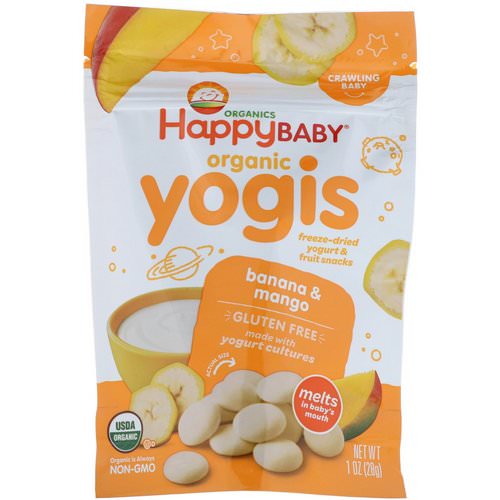 Happy Family Organics, Organic Yogis, Freeze Dried Yogurt & Fruit Snacks, Banana & Mango, 1 oz (28 g) Review