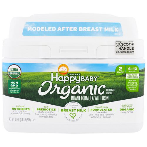 Happy Family Organics, Organics Happy Baby, Infant Formula With Iron, Stage 2, 6-12 Months, 21 oz (595 g) Review