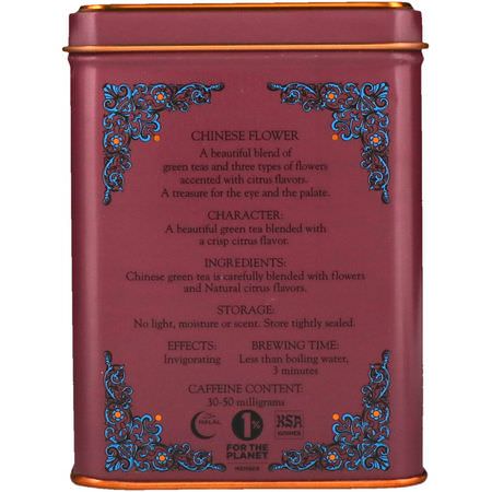 Grönt Te: Harney & Sons, HT Tea Blend, Chinese Flower, 20 Tea Sachets, 1.4 oz (40 g)