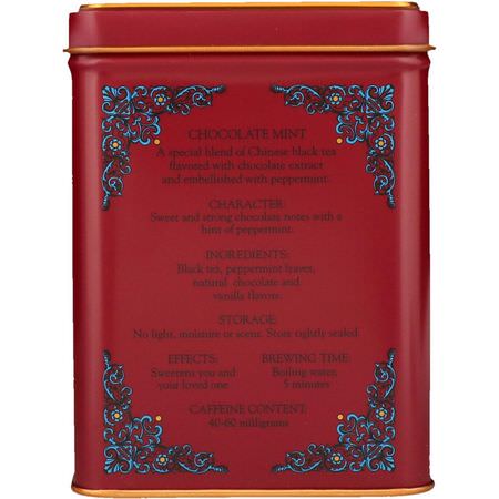 Svart Te: Harney & Sons, HT Tea Blend, Chocolate Mint, 20 Tea Sachets, 1.4 oz (40 g)