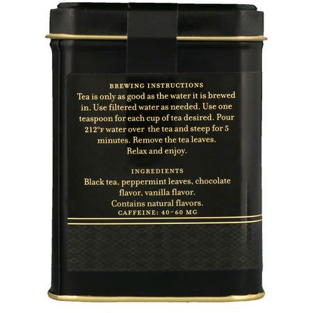 Svart Te: Harney & Sons, Black Tea, Chocolate Mint, 4 oz