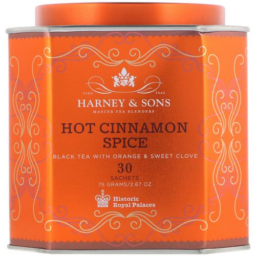 Harney & Sons, Hot Cinnamon Spice, Black Tea with Orange & Sweet Clove, 30 Sachets, 2.67 oz (75 g) Review