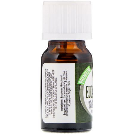 Eukalyptusolja, Eteriska Oljor, Aromaterapi, Bad: Healing Solutions, 100% Pure Therapeutic Grade Essential Oil, Eucalyptus, 0.33 fl oz (10 ml)