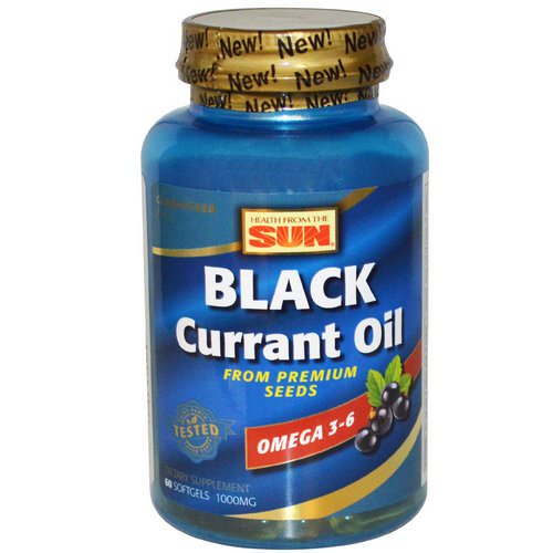 Health From The Sun, Black Currant Oil, 1,000 mg, 60 Softgels Review