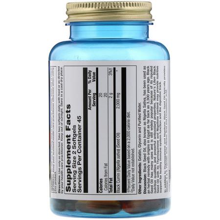 Svartfrö, Homeopati, Örter: Nature's Life, Black Seed Oil, 1000 mg, 90 Softgels