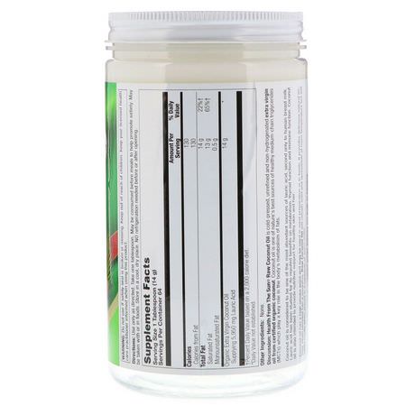 Kokosolja, Kokosnöttillskott: Health From The Sun, Raw Coconut Oil, 32 oz (907 g)