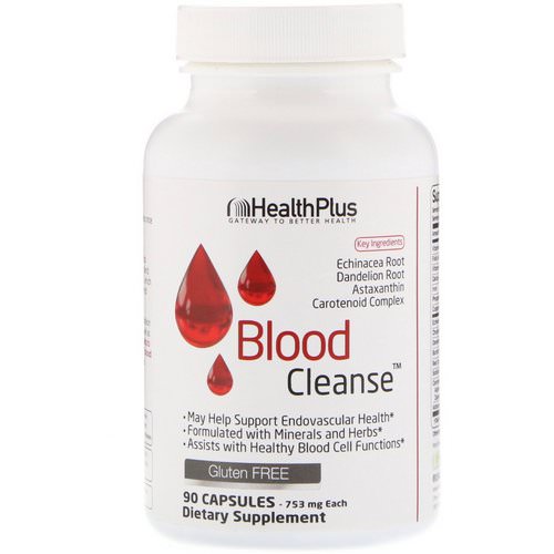 Health Plus, Blood Cleanse, 753 mg, 90 Capsules Review