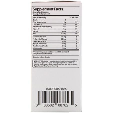 Kolonrengöring, Kosttillskott: Health Plus, Super Colon Cleanse, 530 mg, 60 Capsules