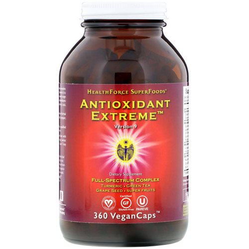 HealthForce Superfoods, Antioxidant Extreme, Version 9, 360 Vegan Caps Review