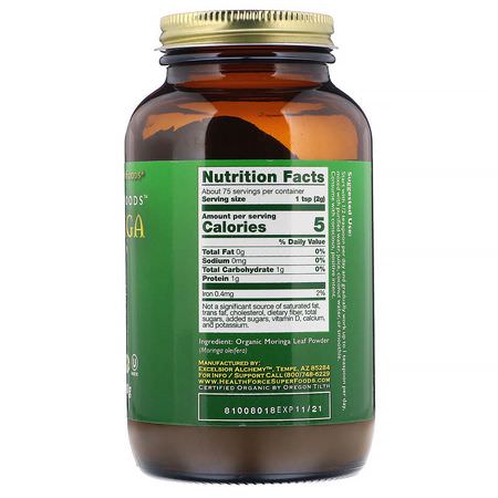 Moringa, Superfoods, Green, Supplements: HealthForce Superfoods, Integrity Foods, Moringa, 5.3 oz (150 g)
