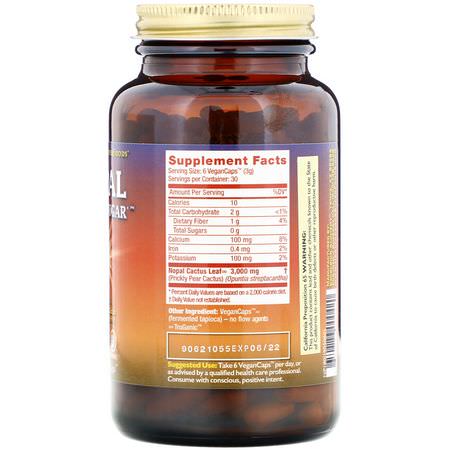 Nopal Prickly Pear, Homeopati, Örter: HealthForce Superfoods, Nopal Blood Sugar, 180 VeganCaps
