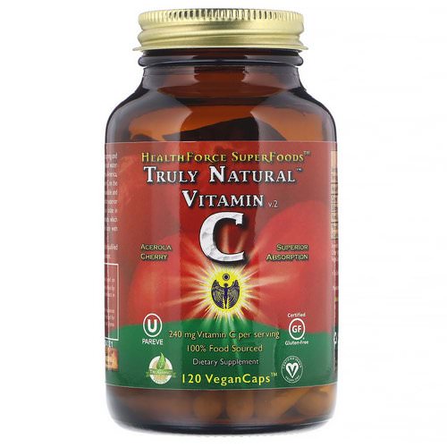 HealthForce Superfoods, Truly Natural Vitamin C, 120 Vegan Caps Review