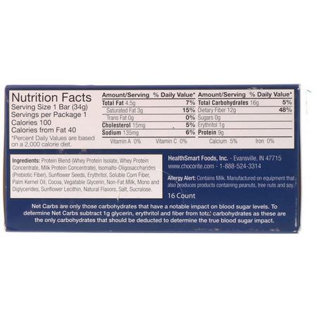 HealthSmart Foods Inc Whey Protein Bars - Vassleproteinstänger, Proteinstänger, Brownies, Kakor