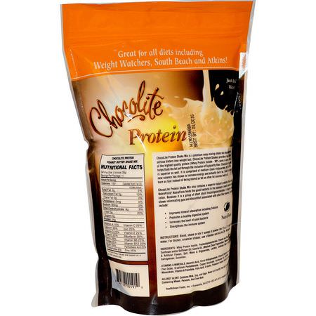 Vassleprotein, Idrottsnäring: HealthSmart Foods, ChocoRite Protein, Peanut Butter, 14.7 oz (418 g)