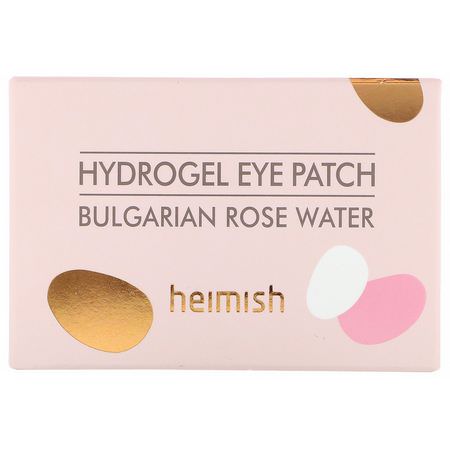 K-Beauty Face Masks, Peels, Face Masks, Beauty: Heimish, Hydrogel Eye Patch, Bulgarian Rose Water, 60 Patches