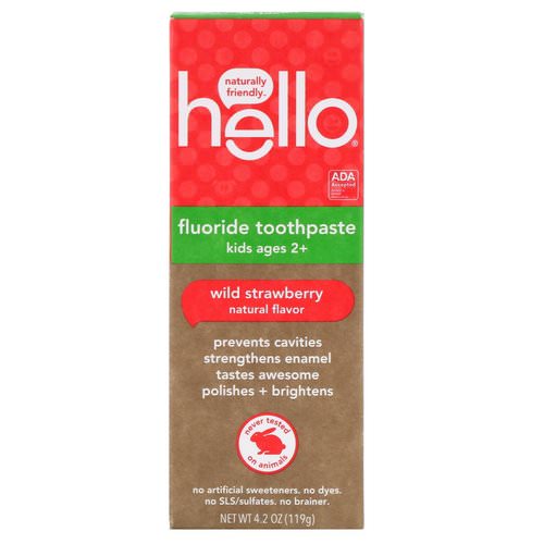 Hello, Kids, Fluoride Toothpaste, Wild Strawberry, 4.2 oz (119 g) Review