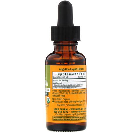 Dong Quai Angelica, Homeopati, Örter: Herb Pharm, Angelica, 1 fl oz (30 ml)