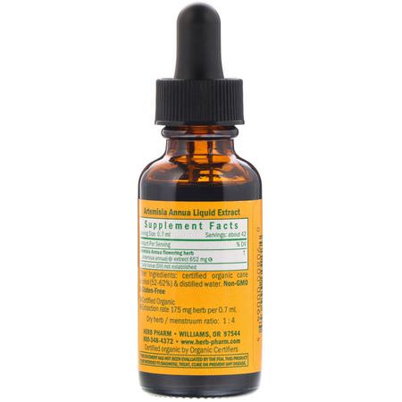 Artemisia Malm, Homeopati, Örter: Herb Pharm, Artemisia Annua, 1 fl oz (30 ml)