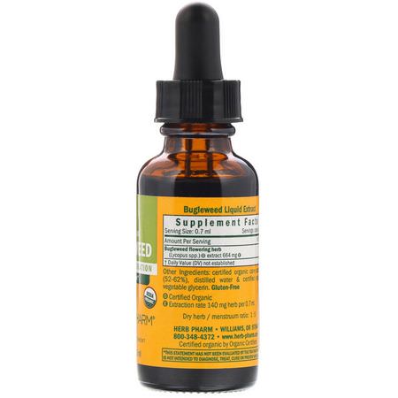 Bugleweed, Homeopathy, Örter: Herb Pharm, Bugleweed, 1 fl oz (30 ml)