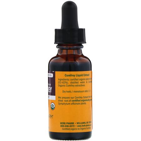 Comfrey, Homeopati, Örter: Herb Pharm, Comfrey, 1 fl oz (30 ml)