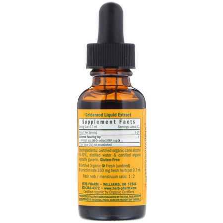 Goldenrod, Homeopati, Örter: Herb Pharm, Goldenrod, System Restoration, 1 fl oz (30 ml)
