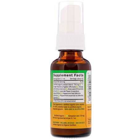 Örter, Homeopati, Örter: Herb Pharm, Herbs on the Go, Not Now Nausea, 1 fl oz (30 ml)