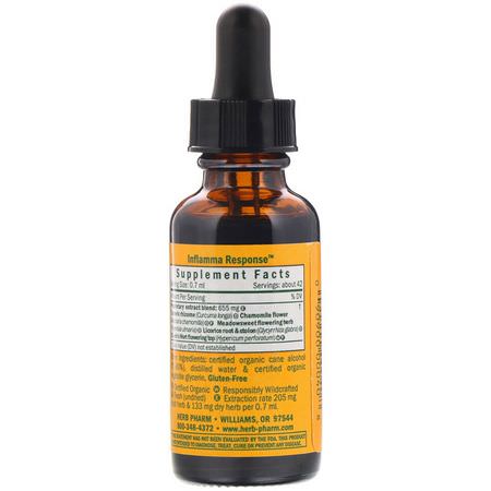 Örter, Homeopati, Örter: Herb Pharm, Inflamma Response, 1 fl oz (30 ml)