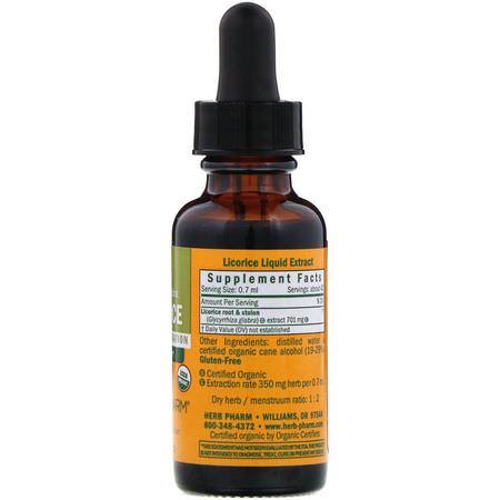 Lakritsrot Dgl, Homeopati, Örter: Herb Pharm, Licorice, System Restoration, 1 fl oz (30 ml)